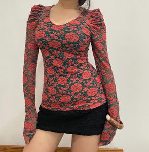 Sheer Rose Lace Top