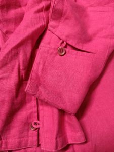 PINK BUTTON-DOWN TOP