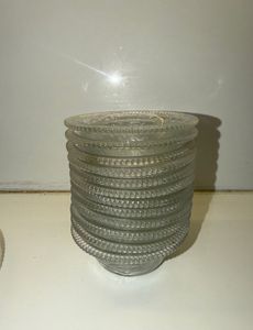 Elegant Embossed Glass Bowl Set of 12