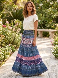 Bohemian Tiered Maxi Skirt