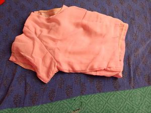 Elegant Peach Saree