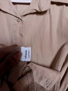 Beige Shirt Dress