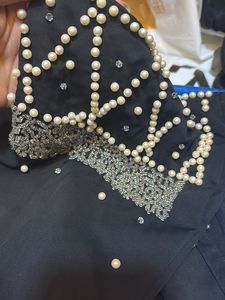 Elegant Black Embellished Gown/Abaya