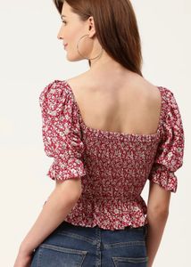Floral Print Crop Top