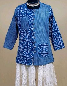 New Without Tag- Indigo Pure Cotton Tunic