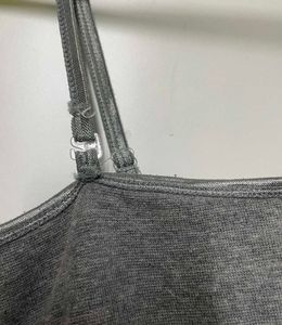 Grey Spaghetti Strap Tank Top