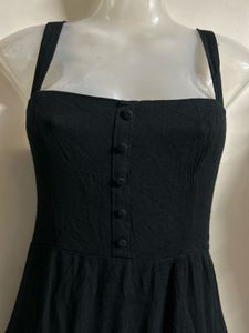 Black Button-Up Mini Dress
