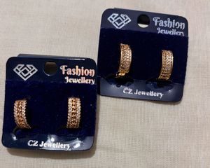 Sparkling CZ Hoop Earrings