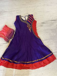 Beautiful Purple & Red Kurta Set