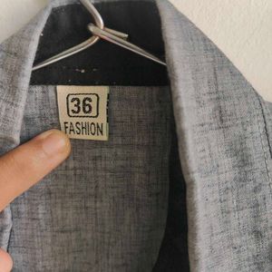 Boy's Grey Button-Up Shirt
