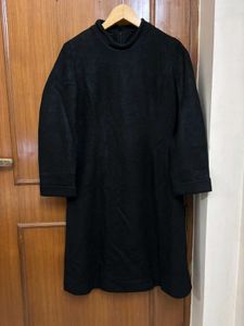 Winter Warm Black Midi Dress