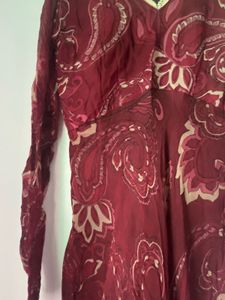 Embellished Red Kurta Set
