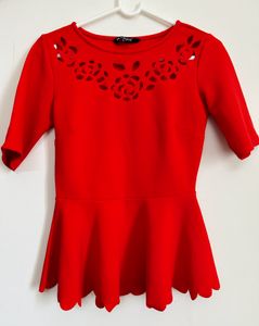 Vibrant Red Fit &amp; Flare Dress