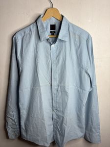 Light Blue Dotted Men's Dress Shirt