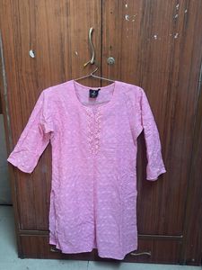 Pretty Pink Chikankari Kurta