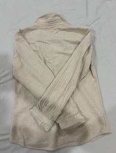 Beige Linen Blend Shirt – Size s