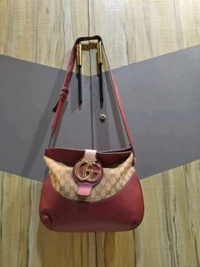 Gucci Shoulder Bag - Burgundy GG Canvas