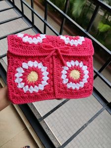 Crochet Flower Clutch