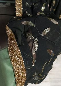 Nyra party wear Black &amp; Gold Embellished Dress