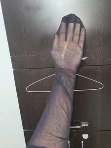 black and skin colour sheer tights