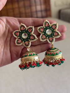Stunning Floral Jhumka Earrings