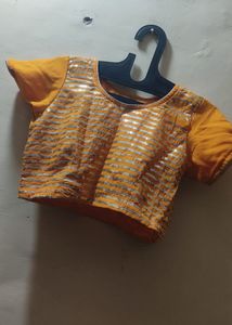 Orange Blouse with Sequins