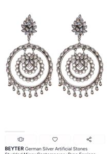 Mirror Chandbali Earrings ✨