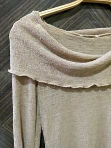Cozy Off-Shoulder Long Sleeve Top