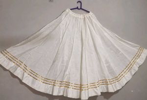 18 meter flair White Chaniya for navratri