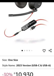 Black Over-Ear Headset with Mic