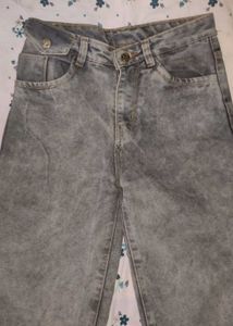 Grey Acid Wash Jeans