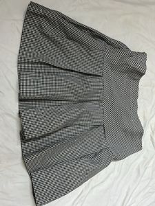 Gingham Pleated Mini Skirt