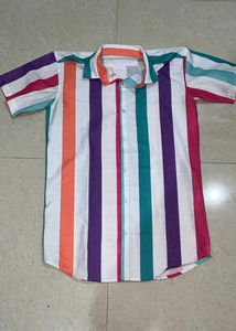 Men Striped Short Sleeve Shirt