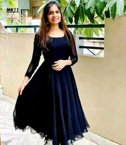 BLACK ANARKALI KURTI ..