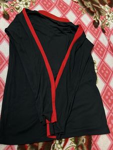 Red &amp; Black Long Sleeve Top