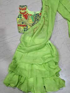 Kids lehenga Saree - 9-18mo