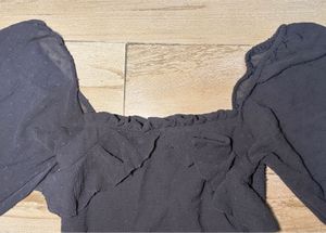 Chic Black Ruffled Blouse