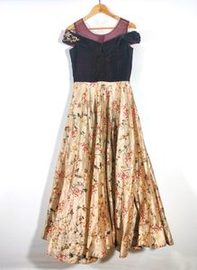 Burgundy And Cream Gowns (Women's)