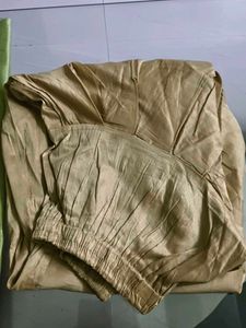 Pista Green Sherwani with Golden Dhoti