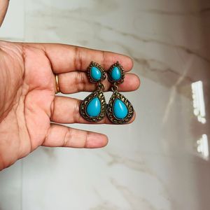 Combo of 2 Vintage Drop Earrings Set