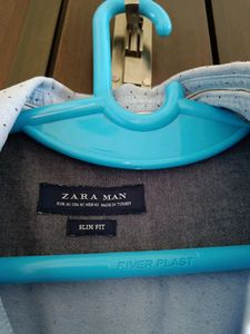 Zara Man Original Light Blue Shirt Medium Size