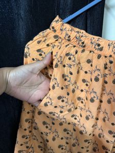 Cute Orange Floral Coord Set