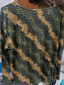 Animal Print Dress with Rose Detail