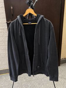unisex polham Sherpa Lined Zip-Up Hoodie