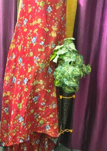 Beautiful Red Floral Saree