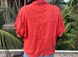 Vibrant Orange Loose Fit Top