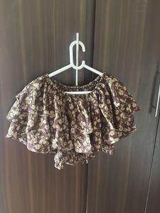 Floral Ruffle Off-Shoulder Top