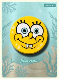 Hand-Painted Spongebob Squarepants Magnet
