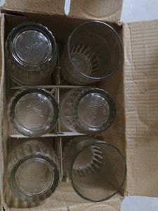 Set of 6 Vintage Glass Tumblers