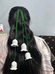 Handmade Crochet Lily of the Valley Hair Tie